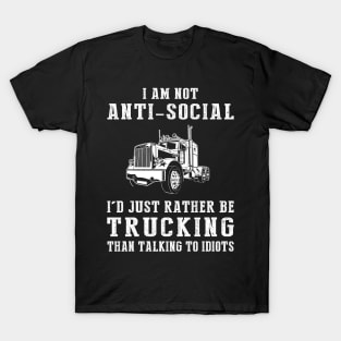 Rolling with Laughter - Embrace the Trucking Humor! T-Shirt